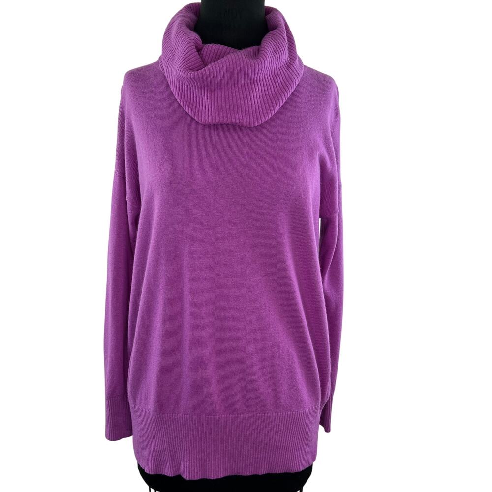 Lauren Ralph Lauren Pure Lilac Long Sleeve Cowl Neck Wool Blend Sweater S Small